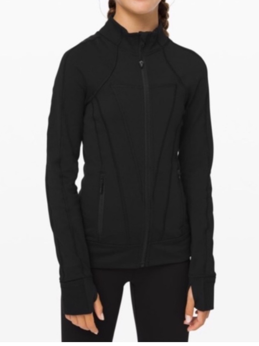 Iviva girls Black Full Zip Up Jacket size 14